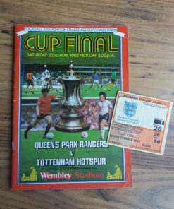 1982 FA Cup Final vs QPR - Programme & Ticket