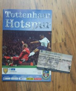 1998/99 FA Cup 4th Round Replay vs Wimbledon - Programme & Ticket