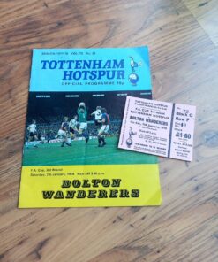 1977/78 FA Cup 3rd Round vs Bolton Wanderers - Programme & Ticket