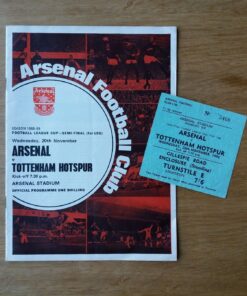 1969 League Cup Semi Final vs Arsenal - Programme & Ticket