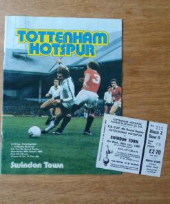 1979/80 FA Cup 4th Round Replay vs Swindon Town - Programme & Ticket