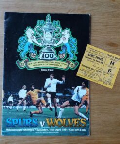 1981 FA Cup Semi Final vs Wolves - Programme & Ticket