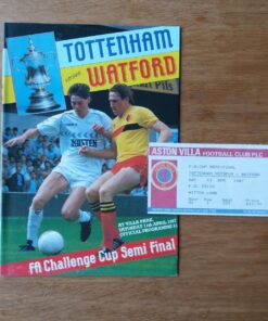1987 FA Cup Semi Final vs Watford - Programme & Ticket