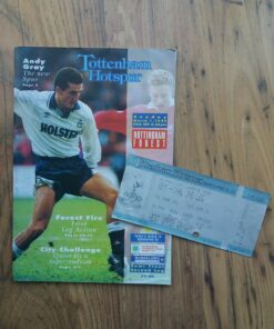1992 League Cup Semi Final vs N Forest - Programme & Ticket