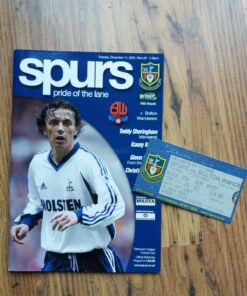 2001/02 League Cup Quarter Final vs Bolton Wanderers - Programme & Ticket