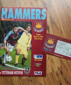 2001 FA Cup Quarter Final vs West Ham - Programme & Ticket