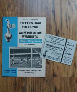 1968/69 FA Cup 4th Round vs Wolves - Programme & Ticket