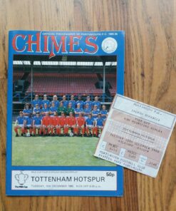 1985/86 League Cup 4th Rnd 2nd Replay vs Portsmouth - Programme & Ticket