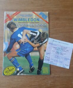 1986/87 FA Cup Quarter Final vs Wimbledon - Programme & Ticket