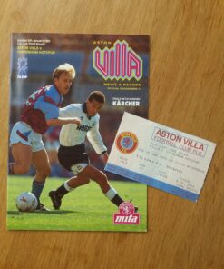 1991/92 FA Cup 3rd Round vs Aston Villa - Programme & Ticket