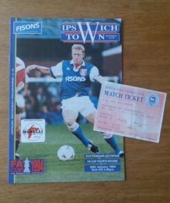 1993/94 FA Cup 4th Round vs Ipswich Town - Programme & Ticket