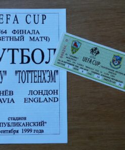 1999/00 UEFA Cup 1st Round vs Zimbru - Programme & Ticket