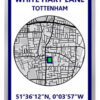 Spurs Magnet #025 -White Hart Lane Map