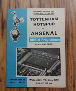 1969 League Cup Semi Final 2nd Leg vs Arsenal