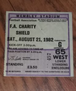 1982 Charity Shield vs Liverpool TICKET
