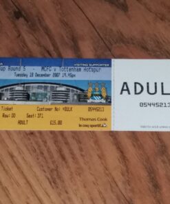 2007/08 League Cup Quarter Final vs Man City (Unused) TICKET