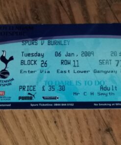 2009 League Cup Semi Final vs Burnley TICKET
