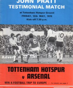 1977/78 John Pratt Testimonial vs Arsenal