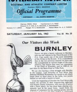 1962/63 FA Cup 3rd Round vs Burnley (Autographed)