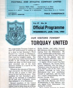 1964/65 FA Cup 3rd Round Replay vs Torquay Utd