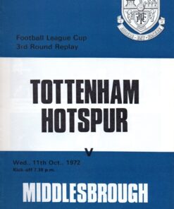 1972/73 League Cup 3rd Round Replay vs Middlesbrough