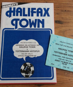 1984/85 League Cup 2nd Round vs Halifax Town - Programme & Ticket