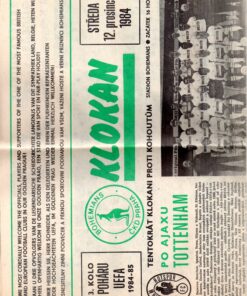 1984/85 UEFA Cup 3rd Round vs Bohemians Prague (A)