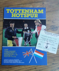 1981 European Cup Winners Cup 1st Round vs Ajax - Programme & Ticket
