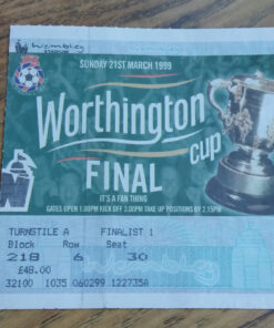 1999 League Cup Final vs Leicester City - Ticket