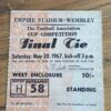 1967 FA Cup Final Ticket vs Chelsea