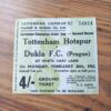 1962 European Cup Quarter Final Ticket vs Dukla Prague