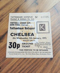 1972 League Cup Semi Final TICKET vs Chelsea