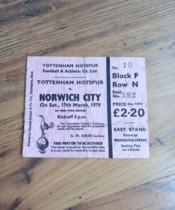 1978/79 vs Norwich City - Ticket