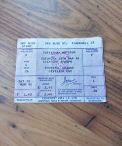 1980/81 vs Coventry City - UNUSED Ticket