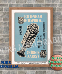1961/62 Gornik vs Tottenham European Cup Programme Print