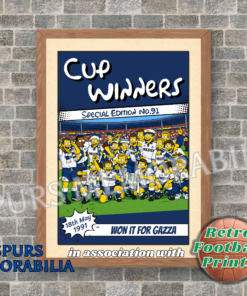 1991 FA Cup Final - Spurs winners Simpsons Comic Book Print