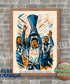2025 Europa League Final – Son Lifts Trophy Print
