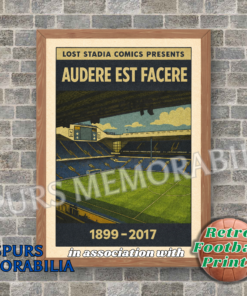 White Hart Lane Final Years – Comic Book Art Poster