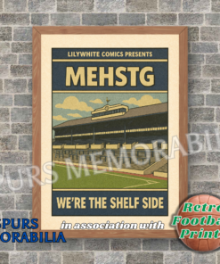 White Hart Lane 1980's Shelf – Comic Book Art Poster